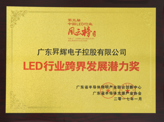 LED行业跨界发展潜力奖